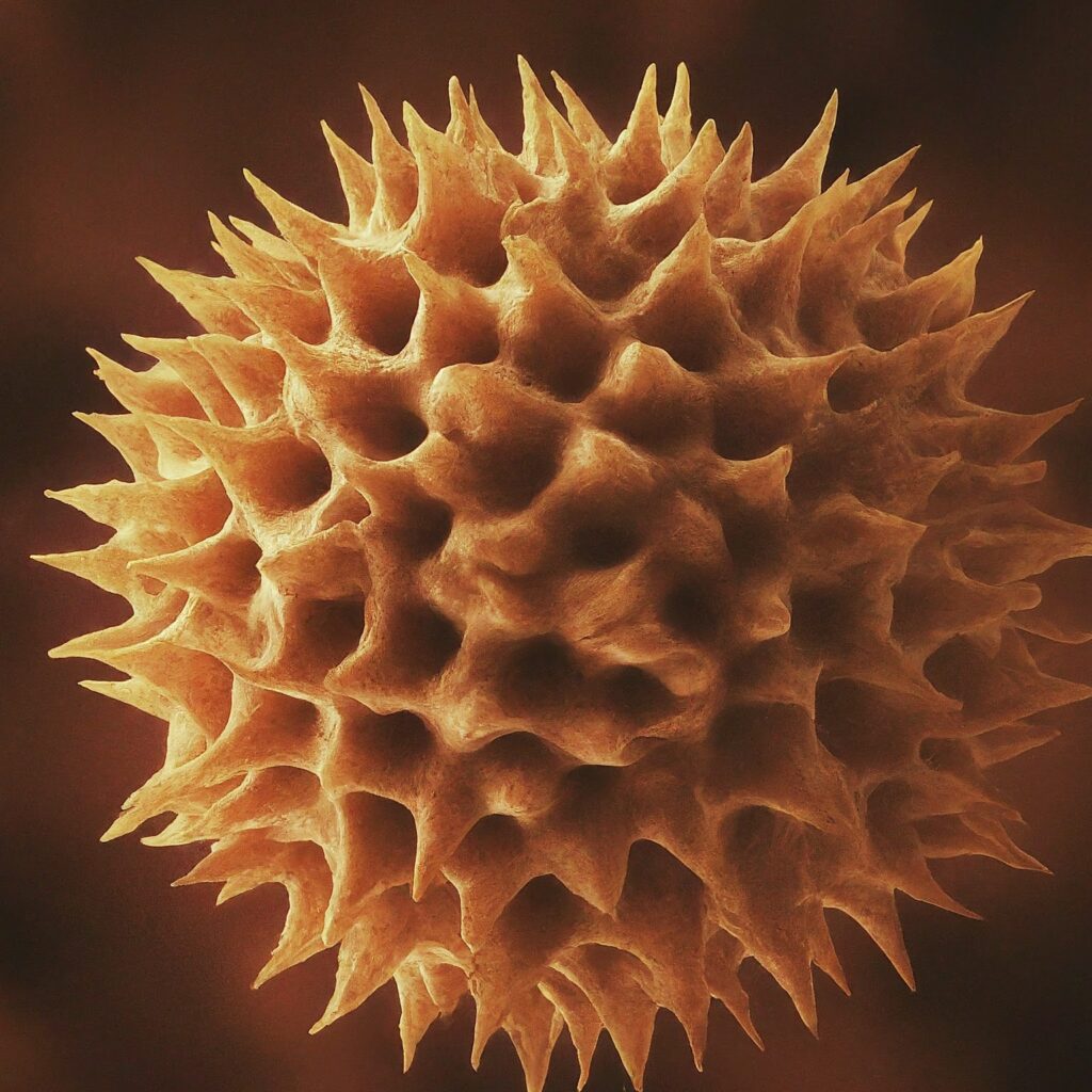 Upclose image of pollen, an allergen in Douglasville, GA. 